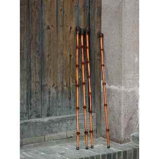 大漆筇竹根拐杖登山防身防滑拐棍老年人徒步爬山竹棍文玩竹子手杖