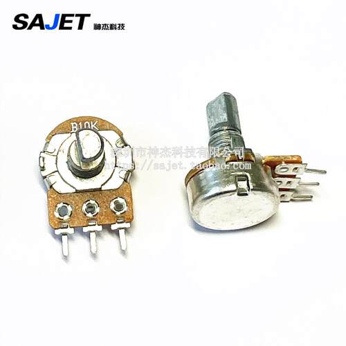 R1610-B10K B103单双联电位器调音台功放音箱音量调钮15mmD形半轴