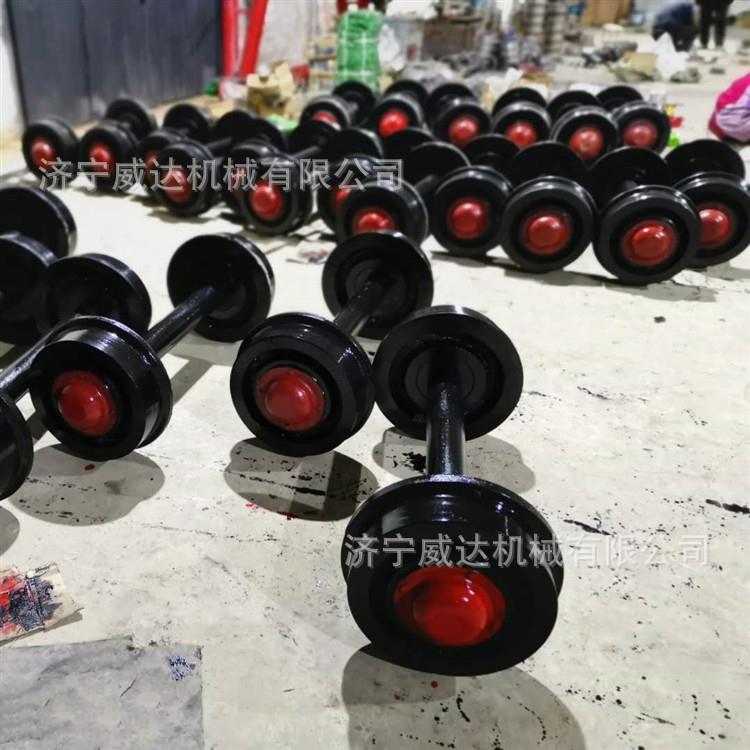 道铁路铸轮钢平轨板车矿车轮对300300矿车m钢m铸矿用矿车轮对