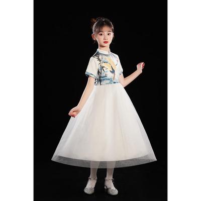 高档旦诵儿童朗诵演出服小学生朗元大合唱团表演服风男女中国国学