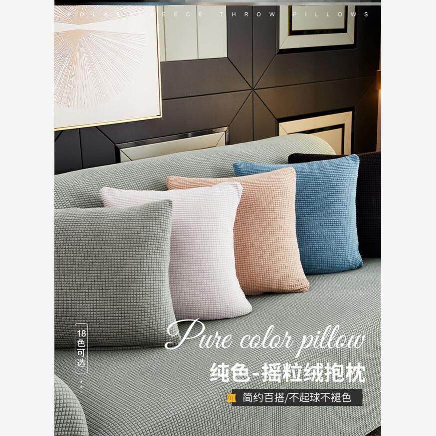 Throw pillow sofa back cushion cover velvet Pillow case靠垫图片