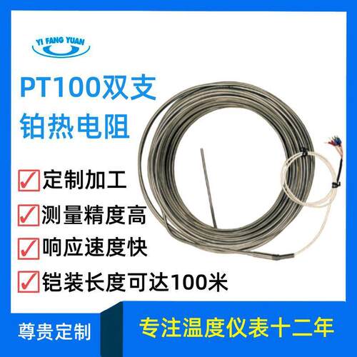 LNG区多点热电阻精度超低温PT100双支铂热电阻温度传感器