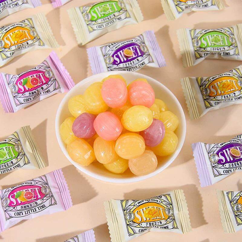 朴拉达PULADA小青柠味混合水果糖果办公室过年结婚零食喜糖硬糖