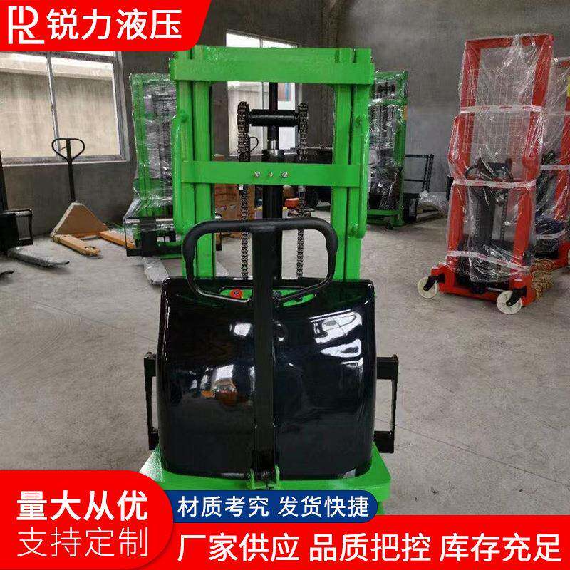 厂叉供应AIJ半电动升高车液压堆高升家降装车卸车半装卸货电动升