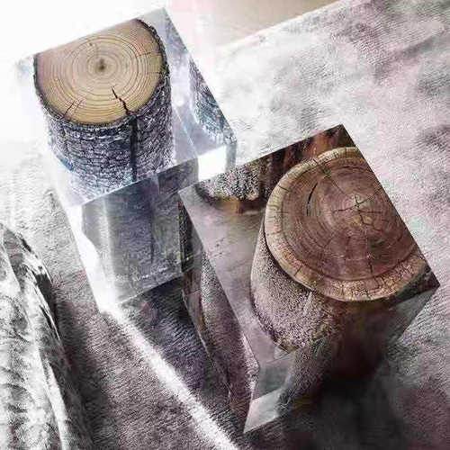 树脂定制 厂家展厅木墩  力亚克摆件客厅水晶透明 创意 洽谈室