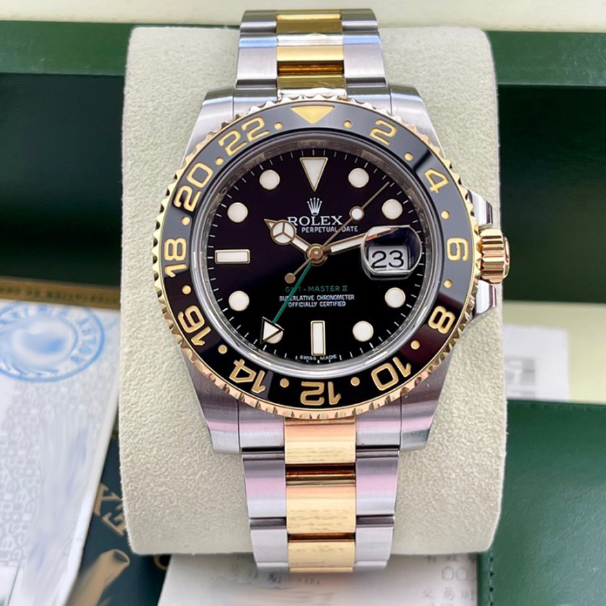 一口价98新劳力士手表男士格林尼治型全自动机械间金腕表116713