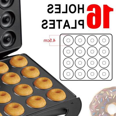 Donut Maker Machine Cake 甜甜圈机早餐蛋糕圆饼机16孔双面加热