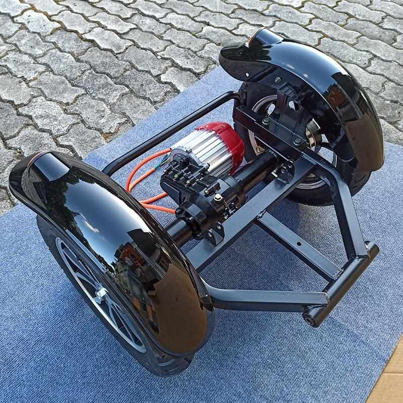两轮电动车改装三轮全套配件电摩通用后桥总成永磁无刷差速1000w