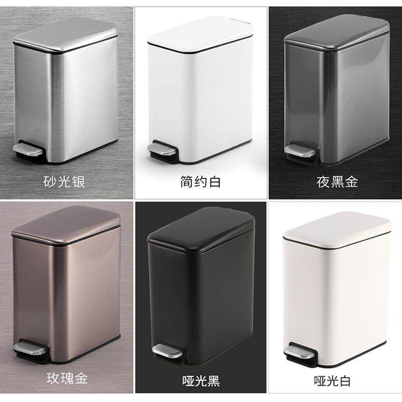 长方形不锈钢垃圾桶脚踏家用创意