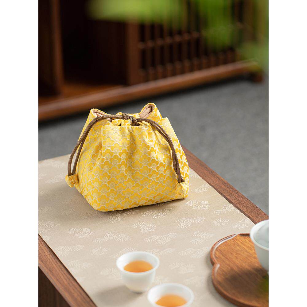 中国覆古锦茶套装化妆品包，一壶一杯，加厚便携式泡沫包装旅游化