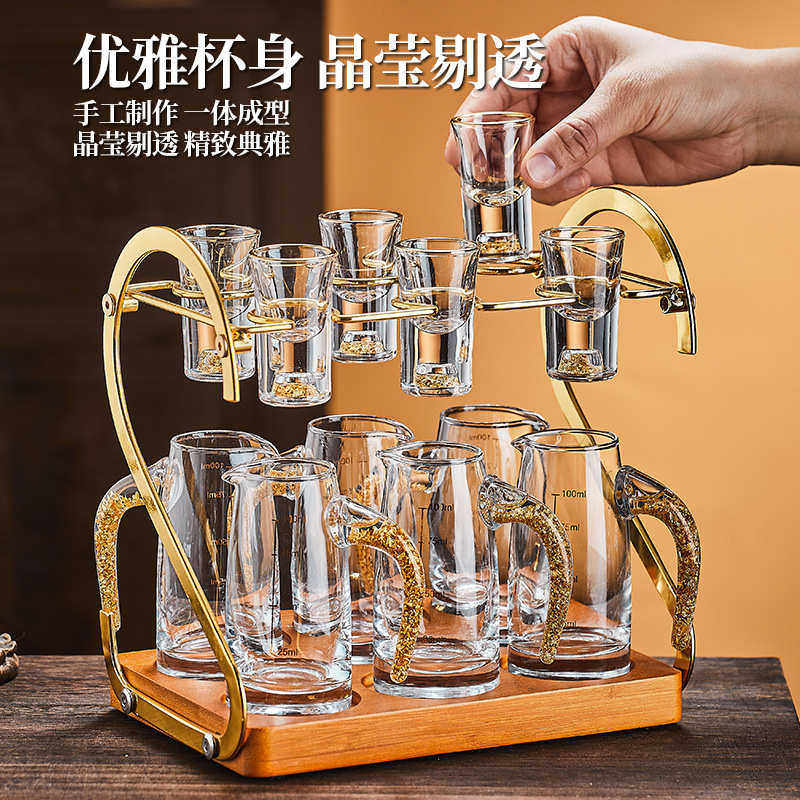 高端精致创意水晶白酒杯轻奢高档酒具套装二两分酒器家用喝酒杯子,餐饮具,酒具套件,淘宝优惠券,粉丝福利购,淘宝优惠卷