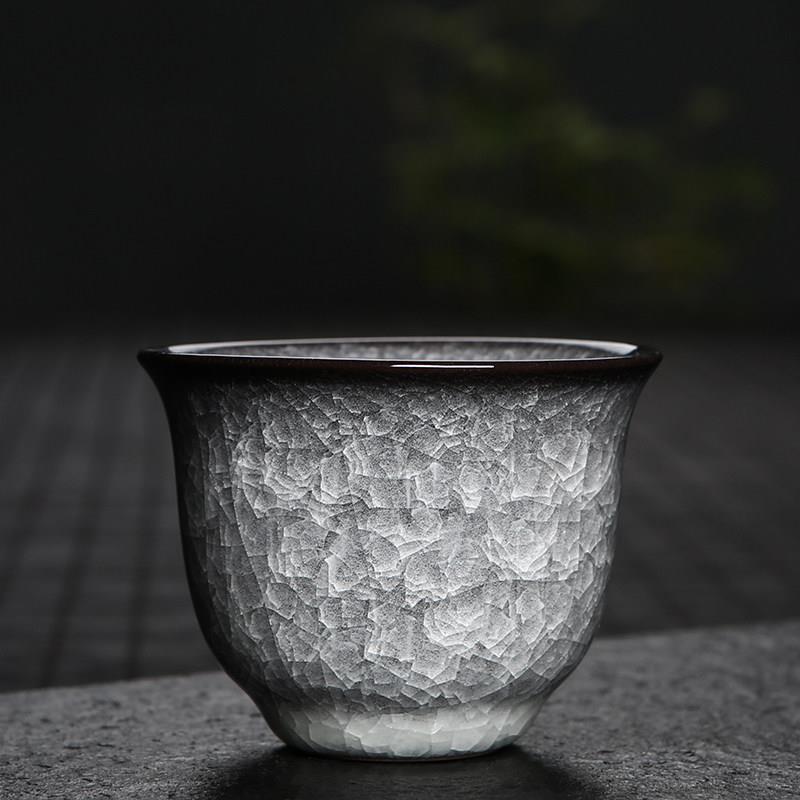 青瓷主人杯单杯哥窑冰裂纹茶杯茶盏高端男士功夫茶具单个人品茗杯