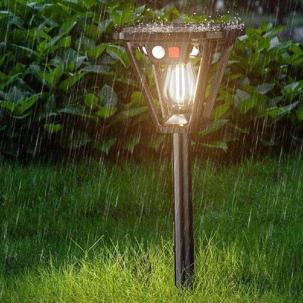 Solar Powered Outdoor Wall Light Motion Sensor COB Ground