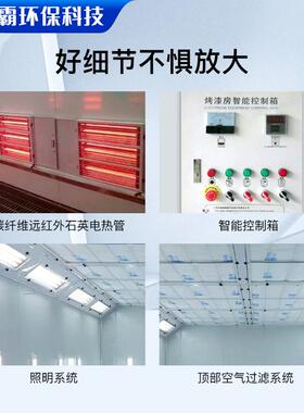 现汽货喷烤漆房家房电加热燃油喷烤具漆一机车烤漆房体AZA喷漆房