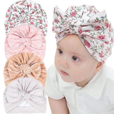 Cute Turban Hat Cap Beanie Bonnet with Big Bowknot Hospital