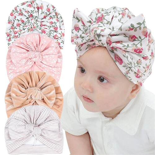 Cute Turban Hat Cap Beanie Bonnet with Big Bowknot Hospital