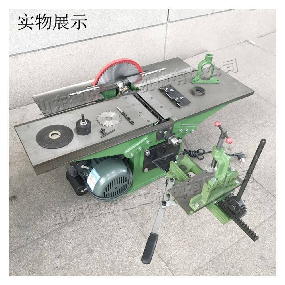 家具厂木工刨削锯 三合一刨床平刨机 小型台式木工厂切割刨木机
