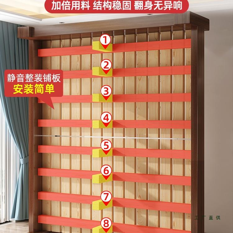 全实木床新中式1米8大床储物主卧经济型1米5家用1.2m单人床出租房