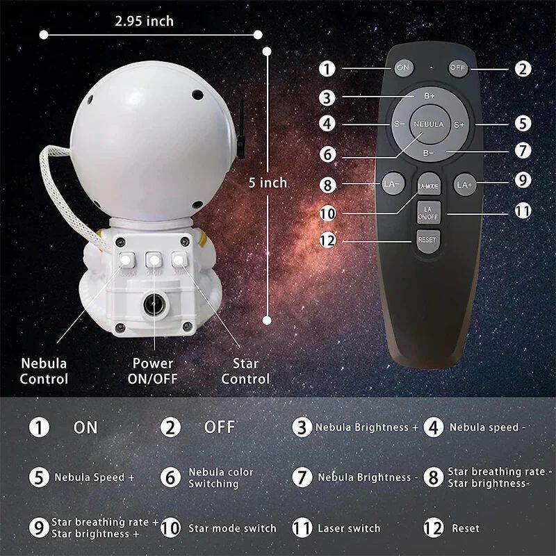 Astronaut Projection Light Galaxy Projector LED Night Light