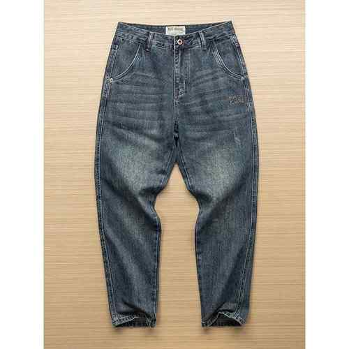 Home Daily 真正大牛货，品牌客供料！美式覆古微锥休闲牛仔裤男