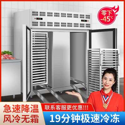 德菱仕速冻冷柜商用零下45度80度急冻插盘冰箱包子饺子海参速冻机