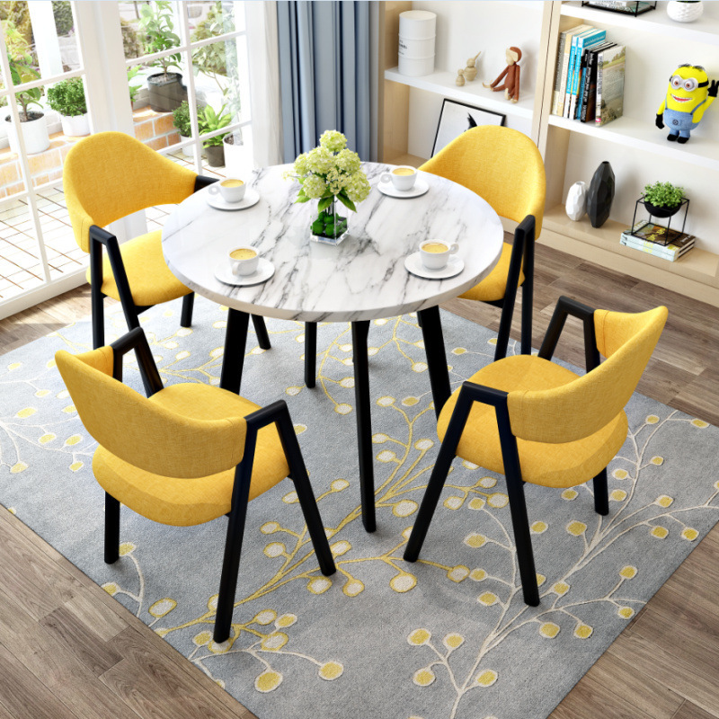 商务洽谈接待桌椅店铺桌椅组合阳台椅办公会客桌椅休闲创意小圆桌