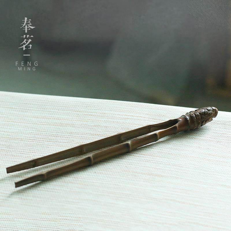 竹根老竹茶夹功夫茶具茶杯竹制杯夹功夫茶具零配件耐磨环保