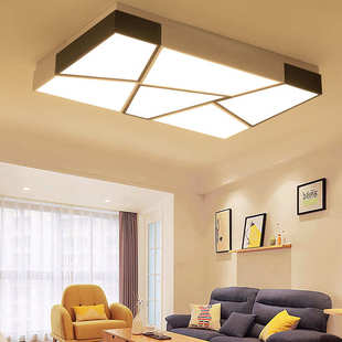 简约卧室包led气调具吸顶灯长方形灯灯邮温馨家用现代光灯 大客厅