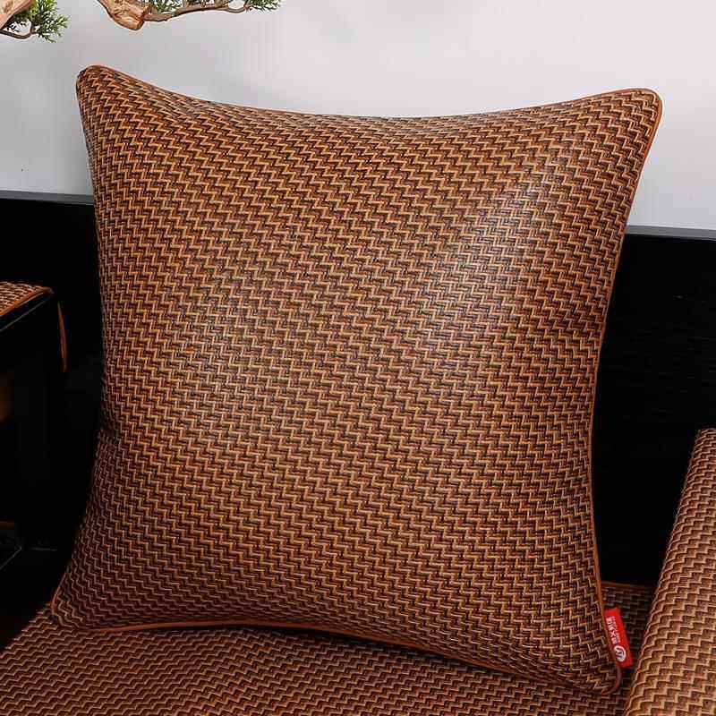 夏季款中式凉席抱枕靠垫沙发客厅透气藤席靠枕腰枕大号靠背垫含芯,居家布艺,靠垫/抱枕,淘宝优惠券,粉丝福利购,淘宝优惠卷