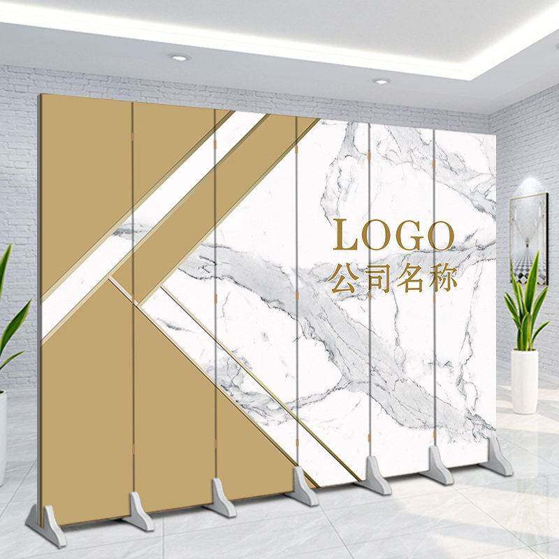 定制办公室屏风隔断背景墙企业公司遮挡折叠移动简约现代移动屏风