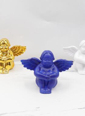 现货工艺品摆件 创意北欧家居树脂胖天使摆件 卧室桌面软装饰品