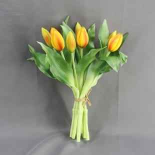 ins清新森系婚纱摄影道具韩式 结婚领证拍照郁金香仿真新娘手捧花