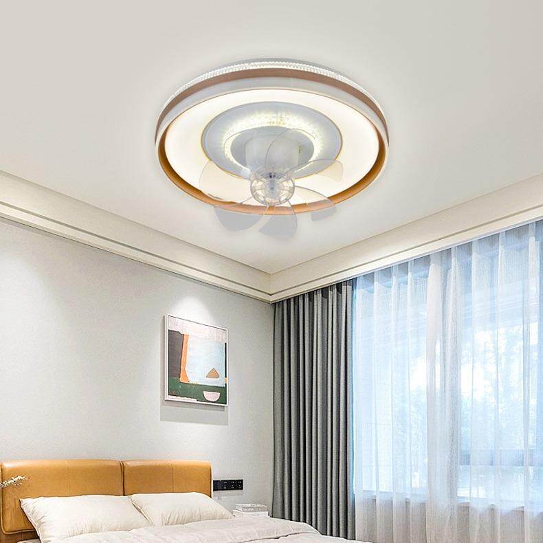 摇头吸顶风扇灯简约现代卧室餐厅静音吊扇灯家用一体电风扇吊灯新