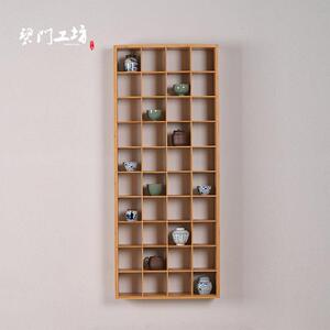 薄谷架壁挂式竹多宝阁壁挂式储物架茶壶展示架茶杯架茶具储物架