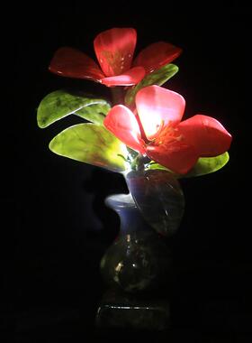 高档然玉石花瓶件玄关乔迁工新居办公客天厅酒柜摆电视柜装饰艺送