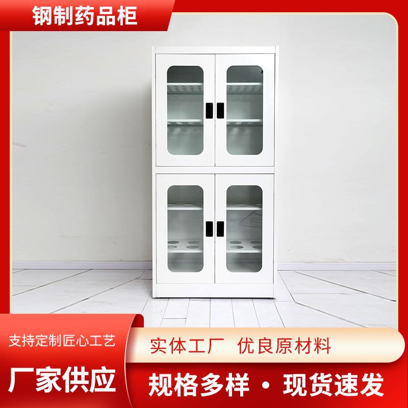 化学实验室钢制储存柜 药物试剂收纳器皿柜 钢制双锁药品柜