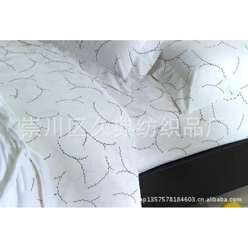 久棉054典宾馆酒床上用馆品酒店布草纯印花宾酒店店四件套