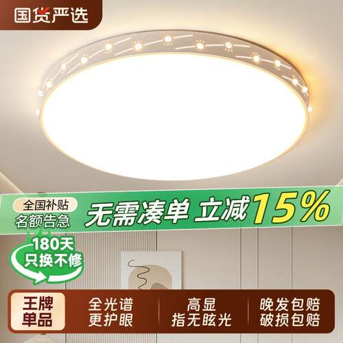 2025年新款吸顶现代大气客厅房间led简约灯具圆形阳台灯主卧室灯