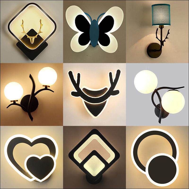 LED卧室壁灯床头灯客厅走廊过道楼梯北欧简约现代创意房间墙壁灯