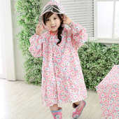 童分体雨衣雨衣大檐帽学生韩猫头鹰男女儿童卡通版 雨披涤纶 宝宝款