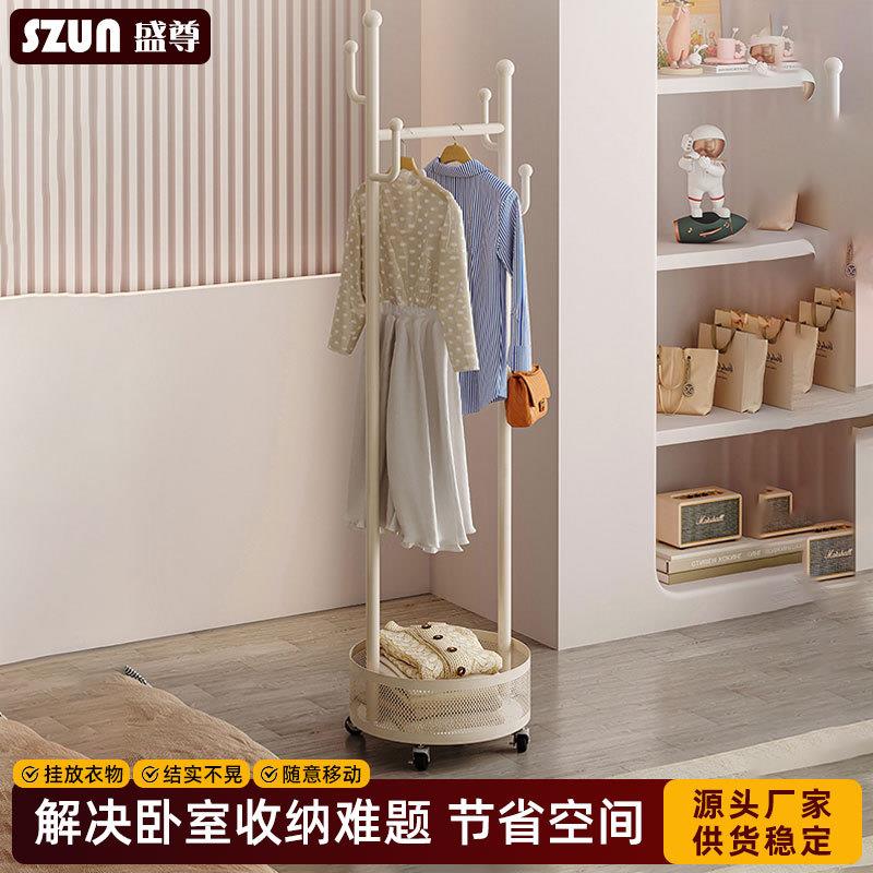 圆形晾衣架便捷家用仙人掌置物架可移动简约展示架简易衣帽架