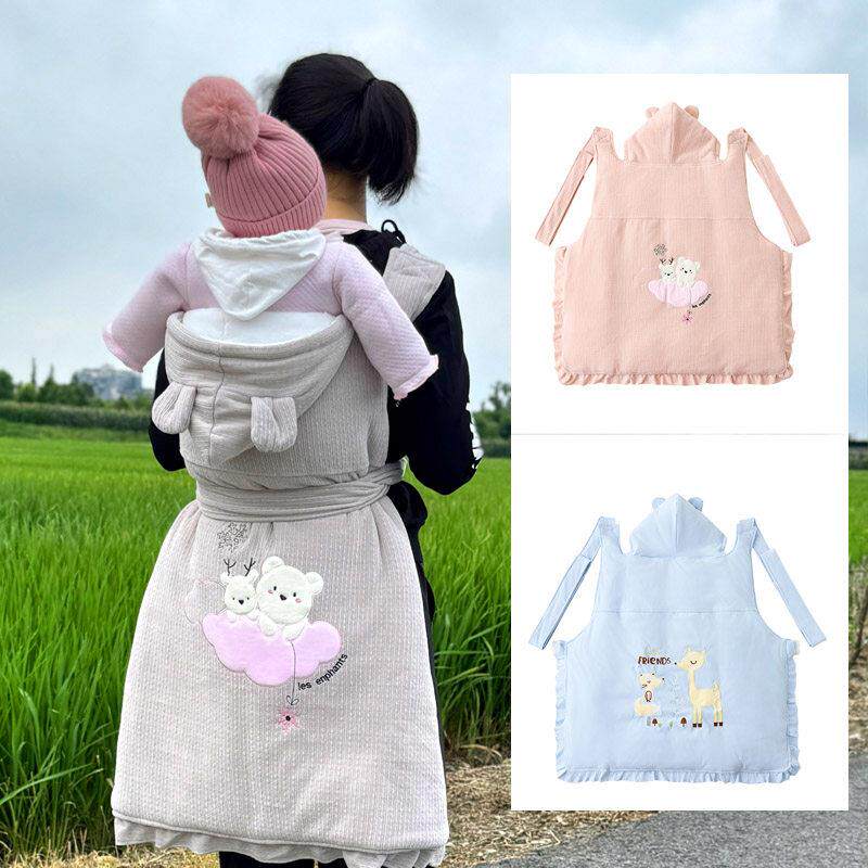 传统背带加厚款婴儿老式绑带四川背小孩背娃宝宝背巾秋冬防风背裙