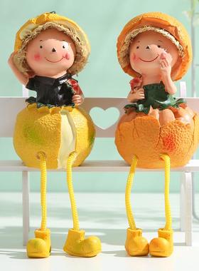 家居创意装饰品客厅小摆件吊脚娃娃可爱卧室个性摆设电视柜酒柜