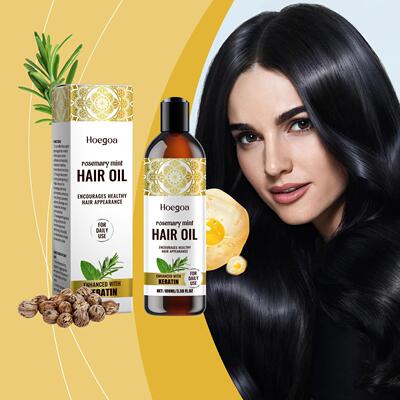 HOEGOA Rosemary Mint Hair Oil - Moisturizing, Smoothing, Nou