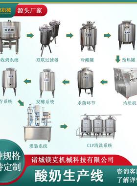 小型常温酸奶加工生产线 酸奶发酵全套加工设备 酸奶浓缩加工机器