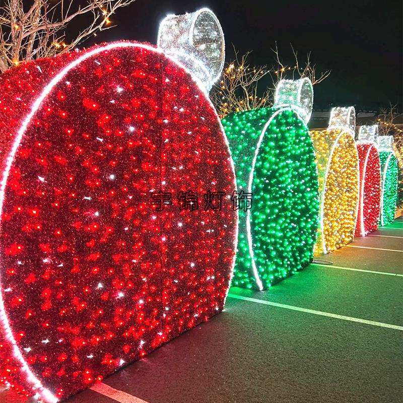 LED圆球发光麋鹿造型灯圣诞灯光节楼盘步行街商场美陈装饰景观灯