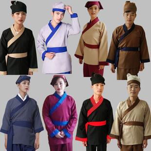 采购产品古代服饰，男汉代，女桌面，酒店工人，丁小二制服，仆人