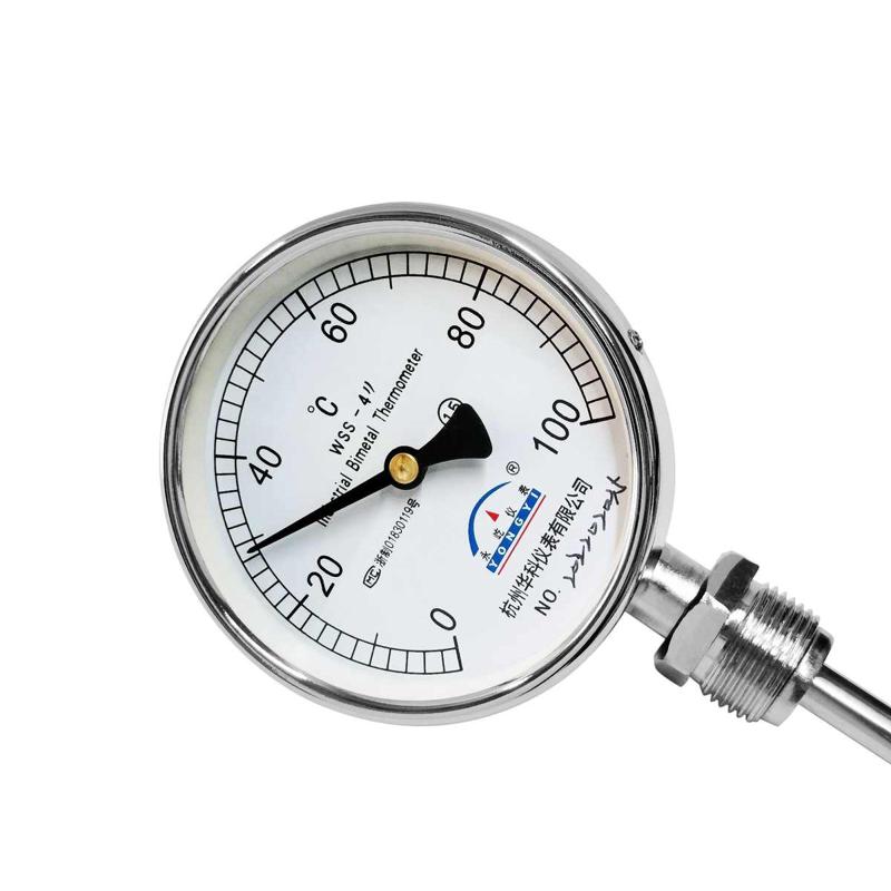 华科永屹WSS411/401/311双金属温度计锅炉管道温度表多规格选批发