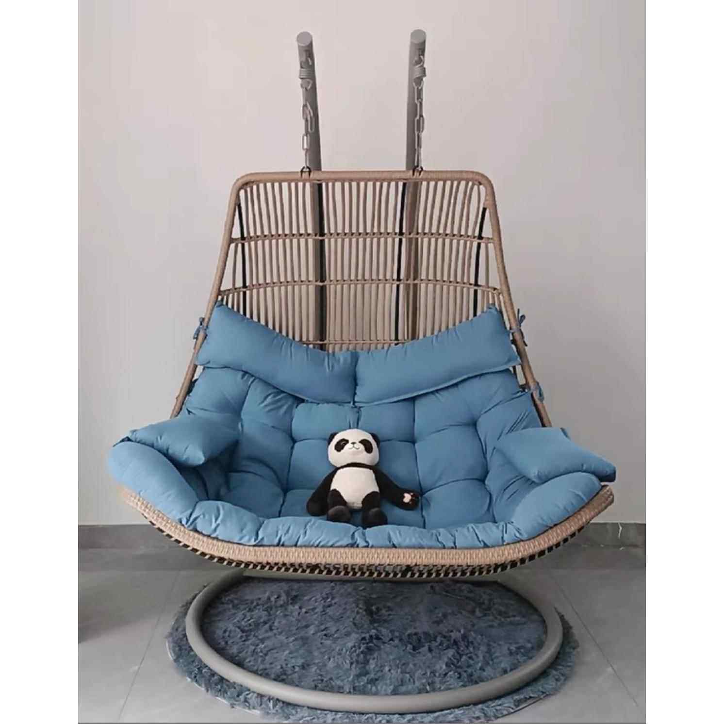 品质密织吊篮藤椅双人吊椅摇篮椅阳台秋千摇椅室内户外铁艺吊兰床