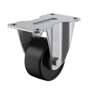 NW脚轮 D50 2寸导电黑色尼龙固定轮怡合达J CPL01